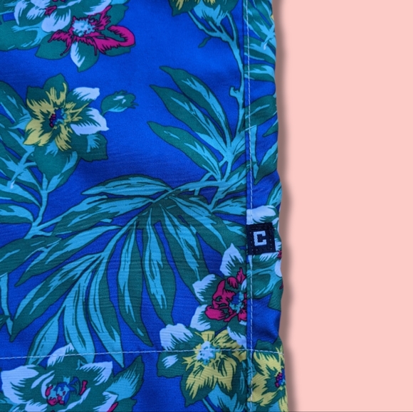 Chaps Swim Trunks Shorts Hawaiian Aloha Palms Print Men's Size Extra Large - Picture 7 of 9